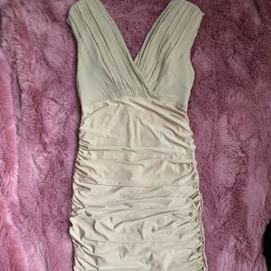 Bebe ruched evening dress sz M